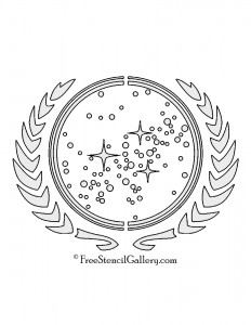 Star Trek - United Federation of Planets Insignia Stencil | Free ...