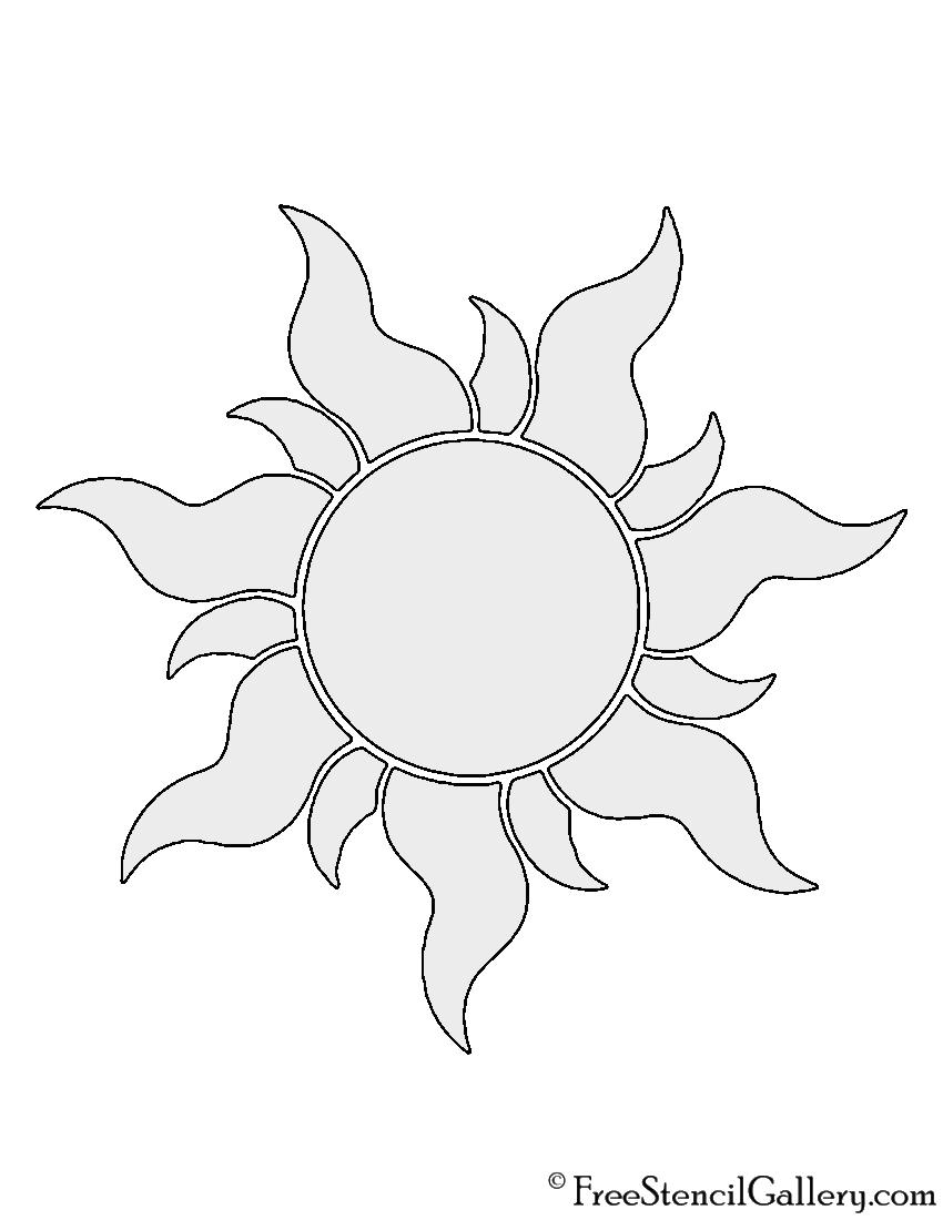 Tangled - Sun Stencil