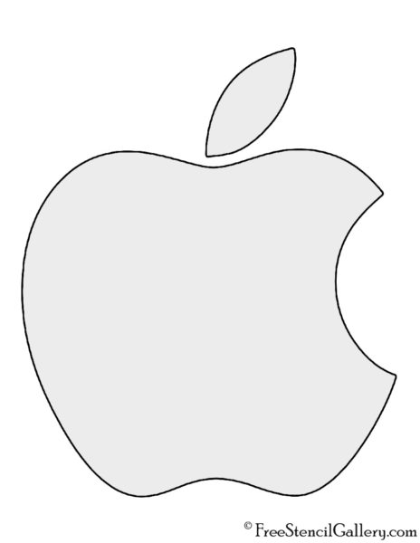 Apple Logo Stencil | Free Stencil Gallery