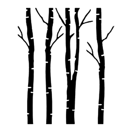 Birch Tree Stencil
