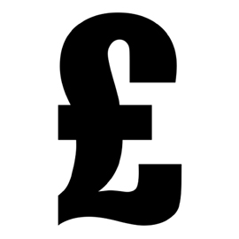 British Pound Sign Stencil