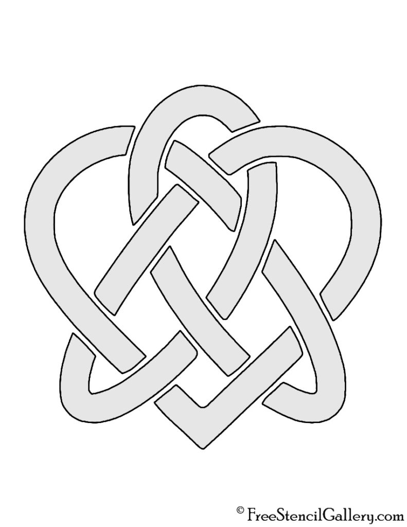 Celtic Knot - Heart Stencil | Free Stencil Gallery