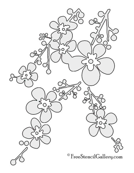 Cherry Blossom Stencil | Free Stencil Gallery