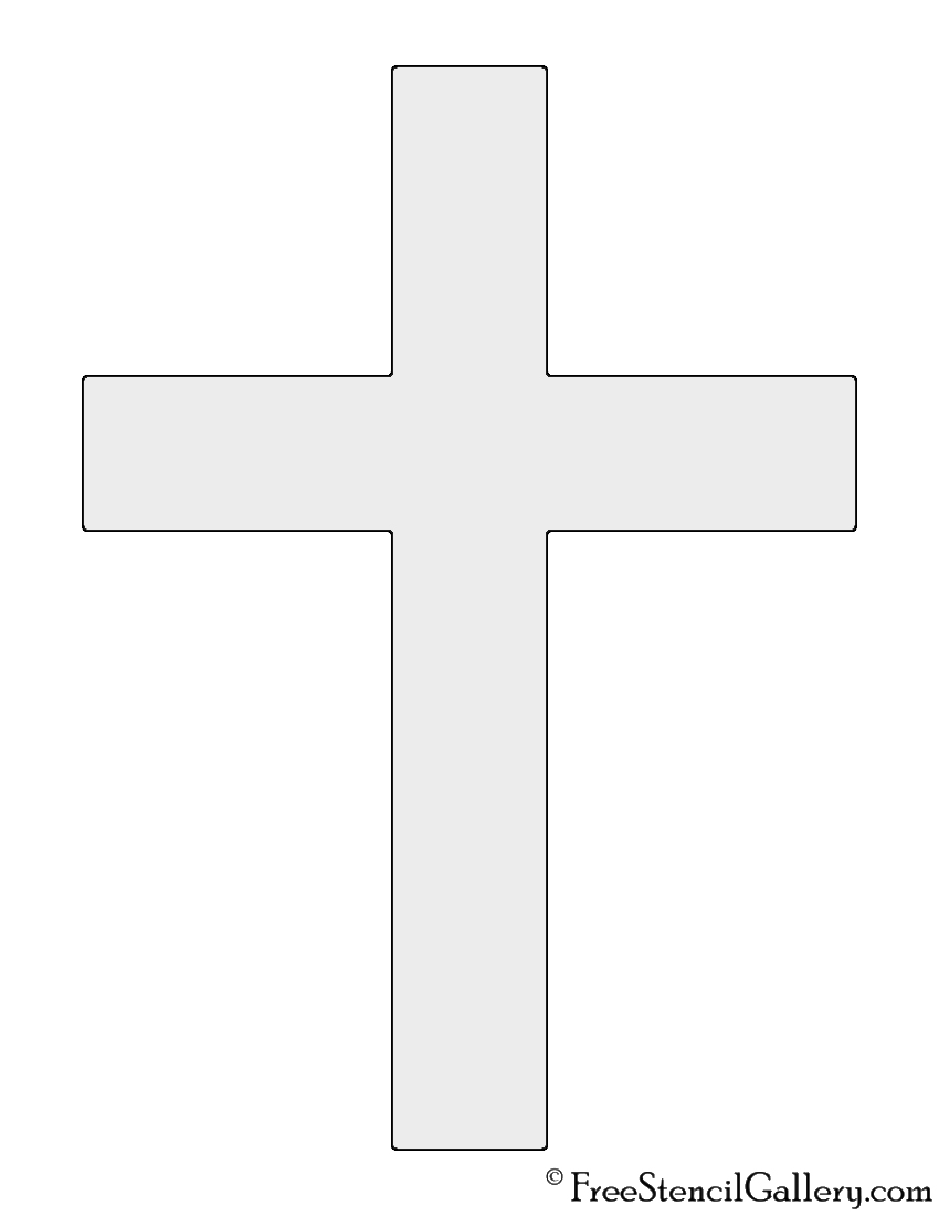 Christian Cross Stencil
