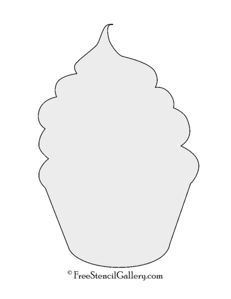 Cupcake Stencil | Free Stencil Gallery