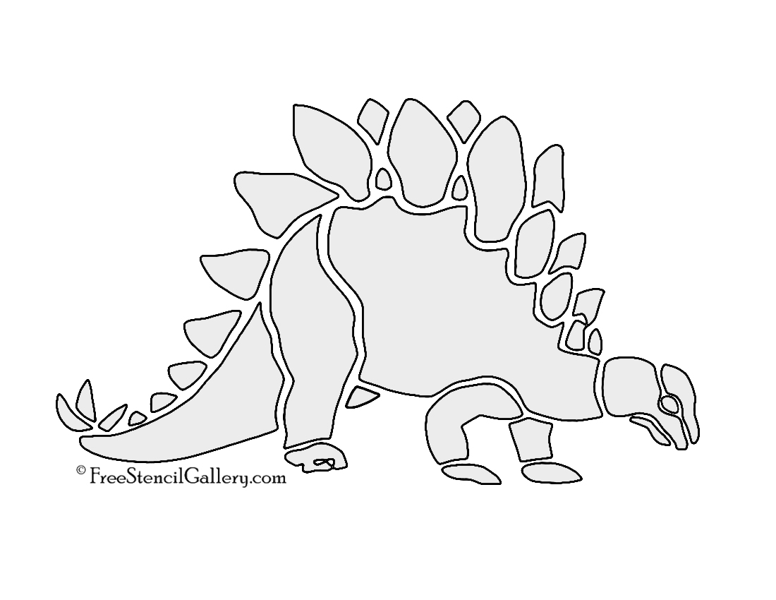 Dinosaur - Stegosaurus Stencil
