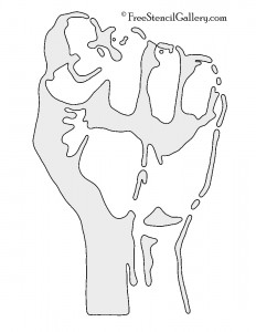 Fist Stencil | Free Stencil Gallery