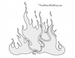 Flames Stencil | Free Stencil Gallery