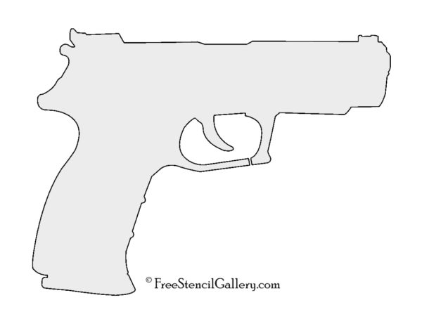 Handgun Stencil | Free Stencil Gallery