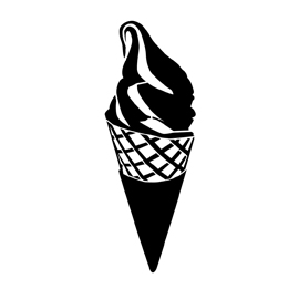 Ice Cream Cone Stencil