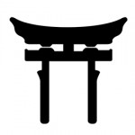 Japanese Shinto Torii Stencil