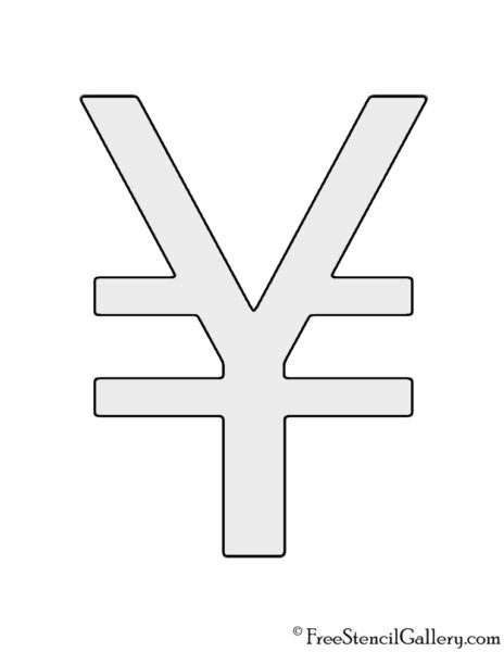 Japanese Yen Symbol Stencil | Free Stencil Gallery