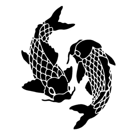Koi Fish Stencil