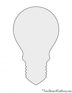 Light Bulb Silhouette Stencil | Free Stencil Gallery
