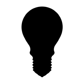 Light Bulb Silhouette Stencil