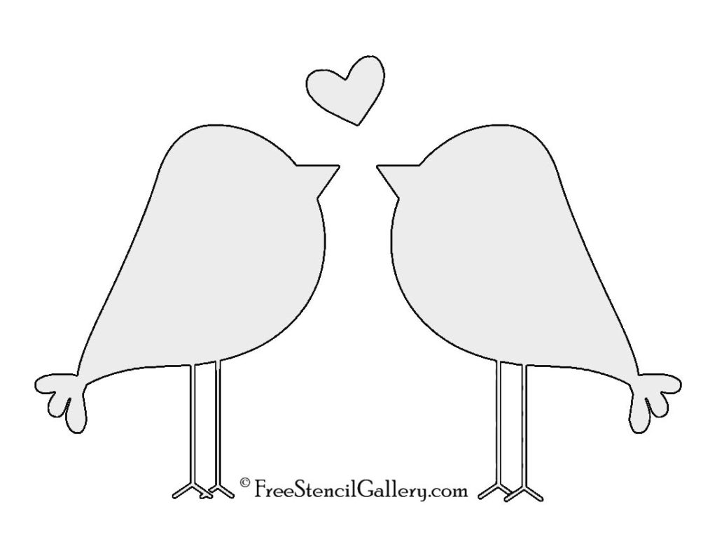 Love Birds Stencil | Free Stencil Gallery