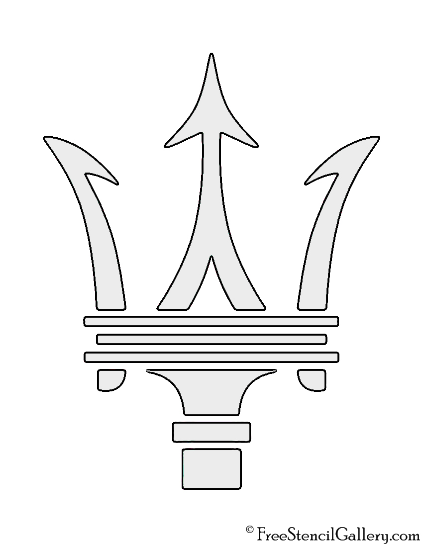 Maserati Logo Stencil