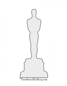 Oscar Statue Silhouette Stencil | Free Stencil Gallery