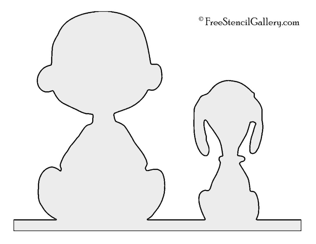 peanuts-snoopy-and-charlie-brown-silhouette-stencil-free-stencil