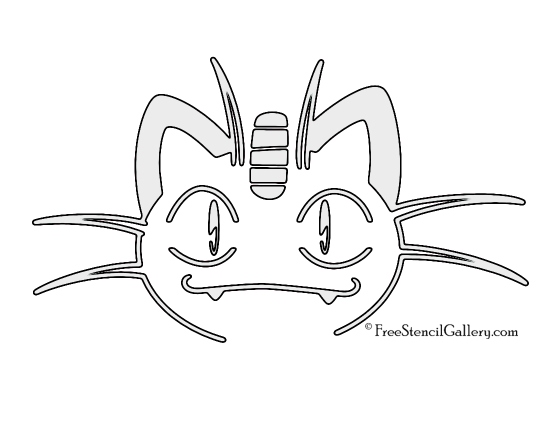 Pokemon - Meowth Stencil