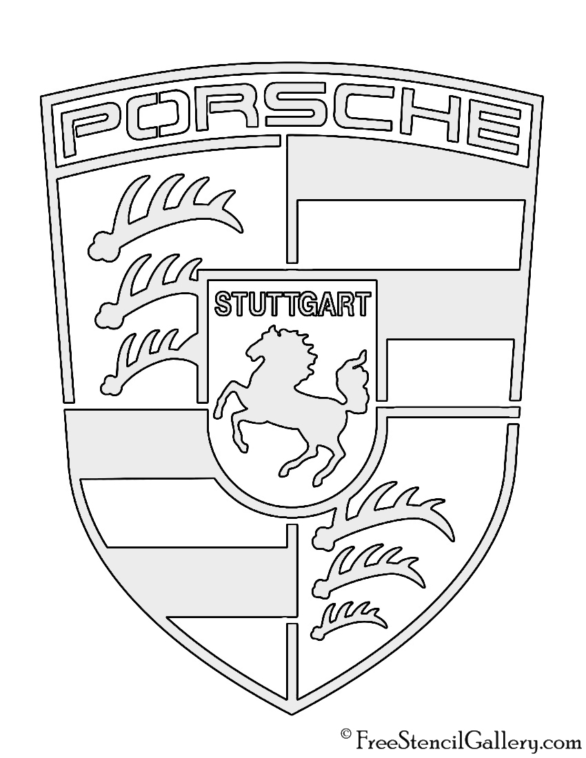 Porsche Logo Stencil Free Stencil Gallery