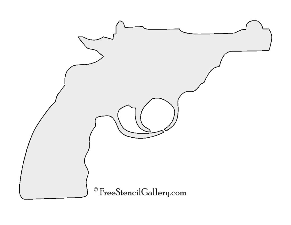 Revolver 02 Stencil | Free Stencil Gallery