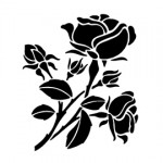 Rose Flower 02 Stencil