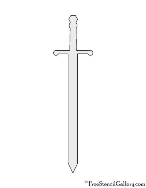 Sword Stencil | Free Stencil Gallery