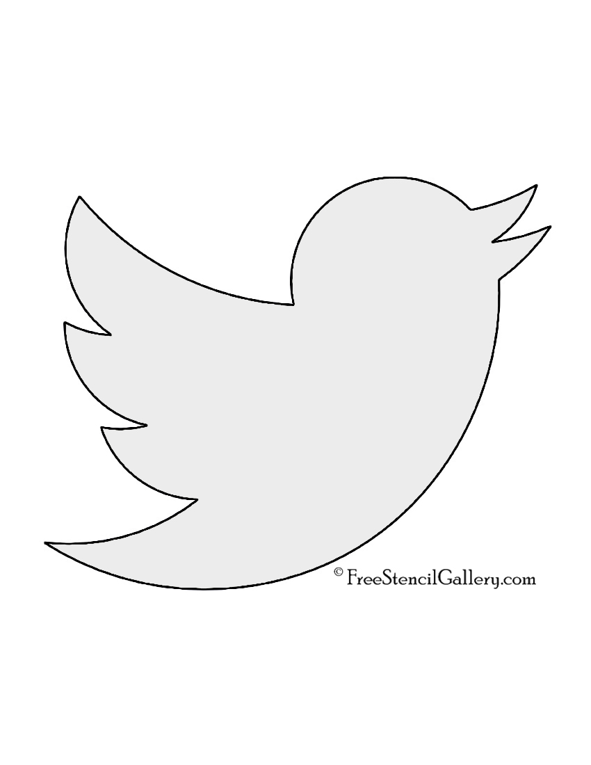 Twitter Logo Stencil