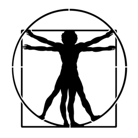 Vitruvian Man Stencil