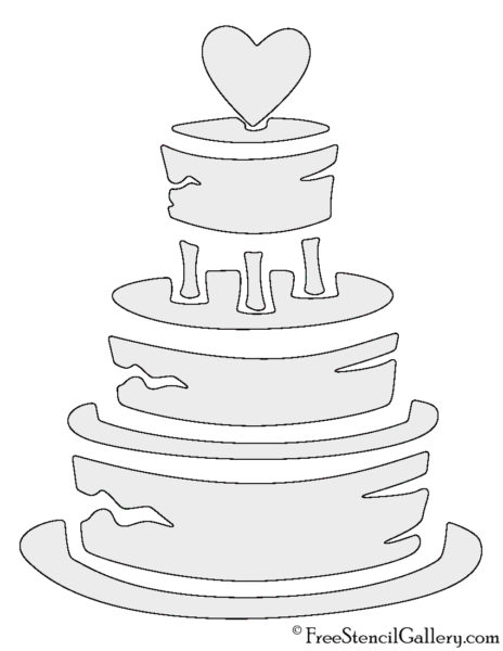 Wedding Cake Stencil | Free Stencil Gallery