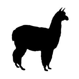 Alpaca Silhouette Stencil