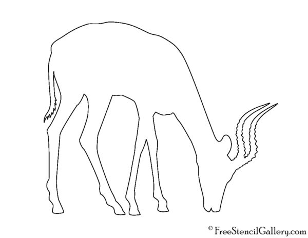 Antelope Silhouette Stencil | Free Stencil Gallery