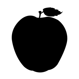 Apple Silhouette Stencil