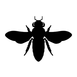 Bee Silhouette 02 Stencil