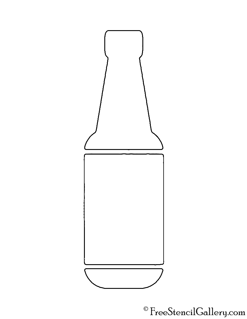 Beer Bottle Stencil