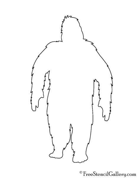 Bigfoot Stencil | Free Stencil Gallery