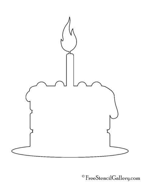 Birthday Cake Stencil | Free Stencil Gallery