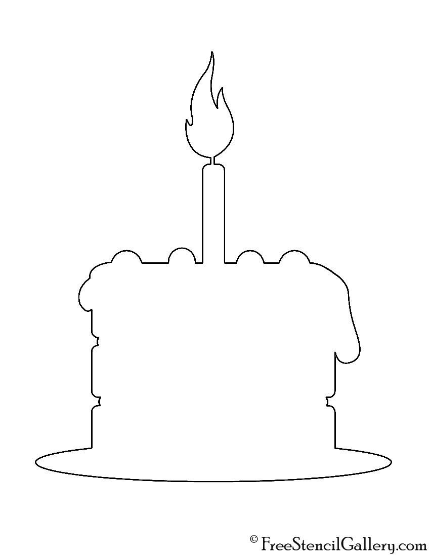 Birthday Cake Stencil