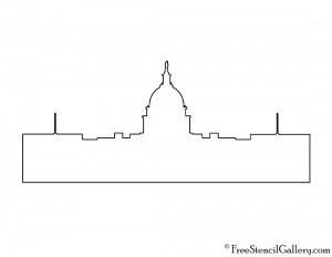 Capitol Building Silhouette Stencil | Free Stencil Gallery