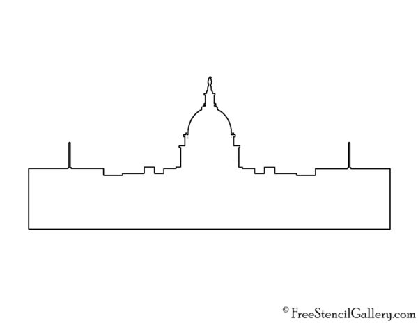 Capitol Building Silhouette Stencil | Free Stencil Gallery