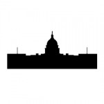 Capitol Building Silhouette Stencil