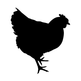 Chicken Silhouette Stencil