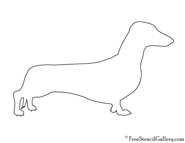 Dachshund Silhouette Stencil | Free Stencil Gallery