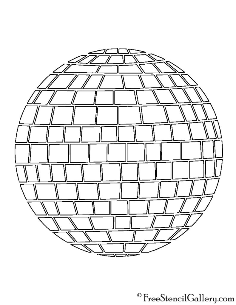 Disco Ball Stencil | Free Stencil Gallery
