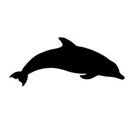 Dolphin Silhouette Stencil