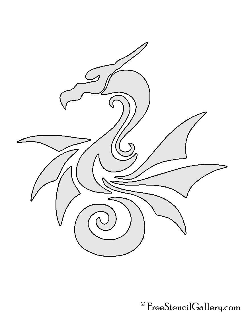 Dragon Tribal Stencil
