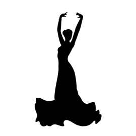 Flamenco Dancer Silhouette Stencil