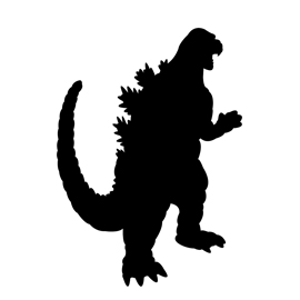 Godzilla Silhouette Stencil