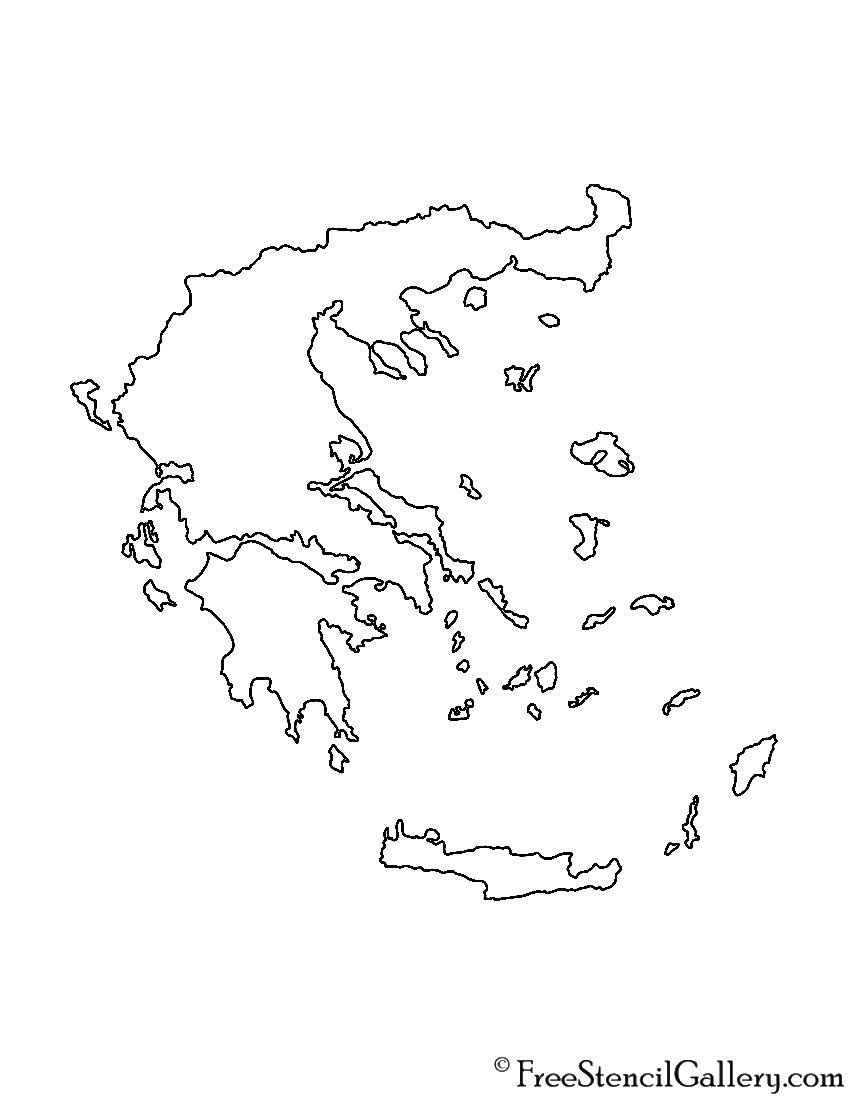 Greece Stencil